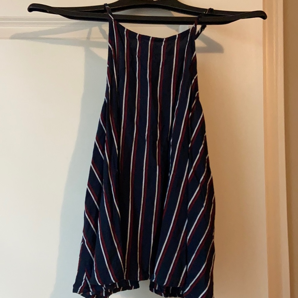 Navy Blue, Red and White tank, Hollister